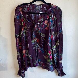 Parker Purple Floral Blouse